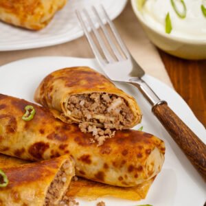 Blinchik with meat filling