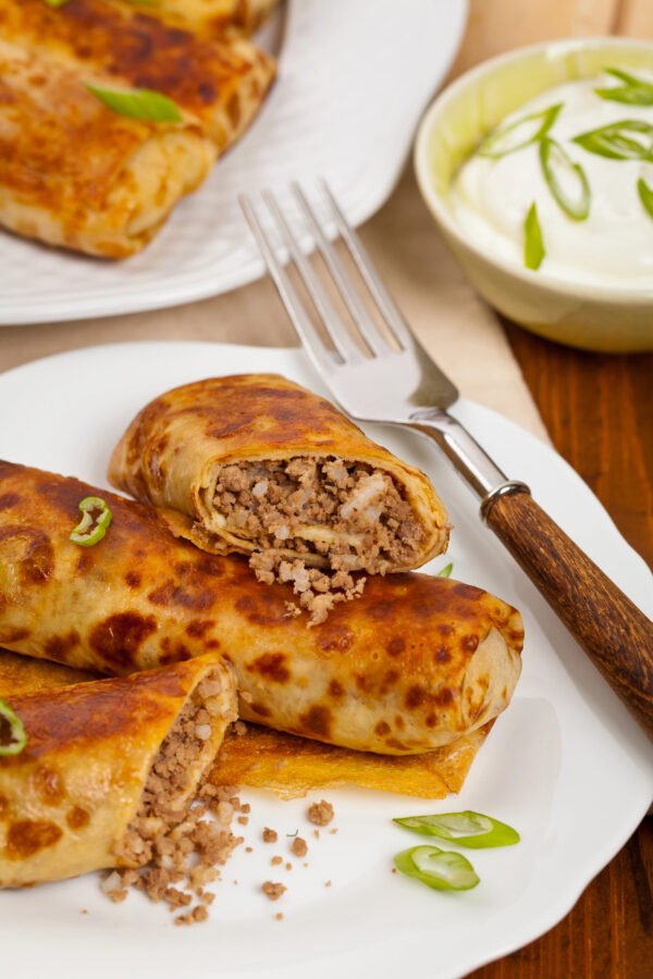 Blinchik with meat filling